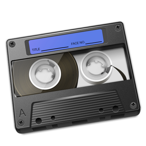 Cassette Blue Icon 512px png